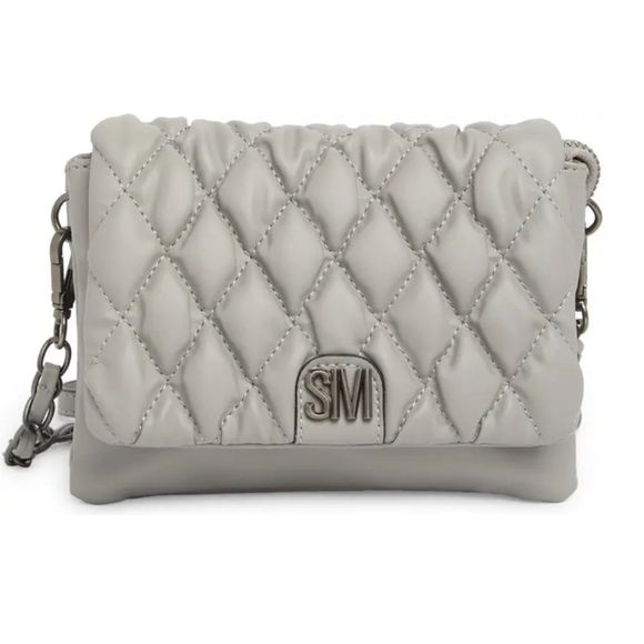 Steve Madden Handbags - Muffy Quilted Crossbody Bag STEVE MADDEN Gray NWOT